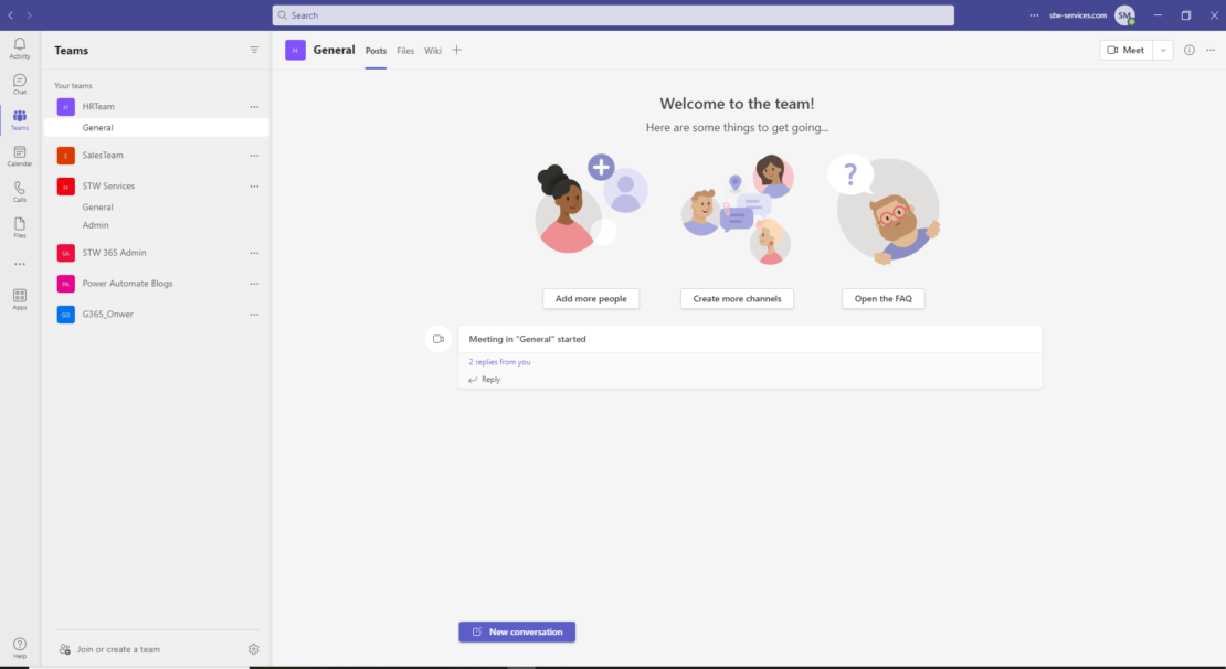 Microsoft teams stw services